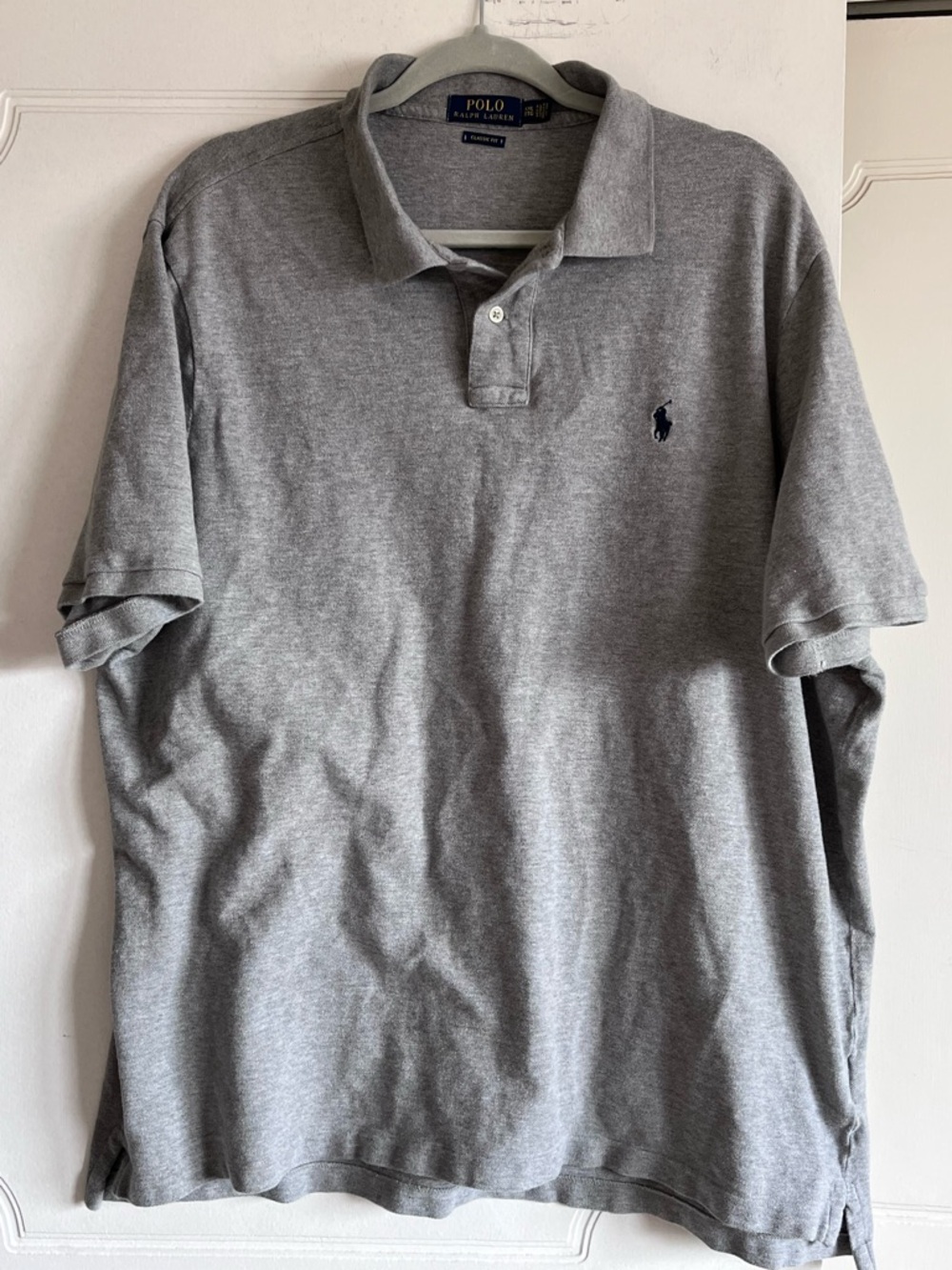 Polo by Ralph Lauren Men’s XXL Classic Gray Short-Sleeve Polo with Navy Pony